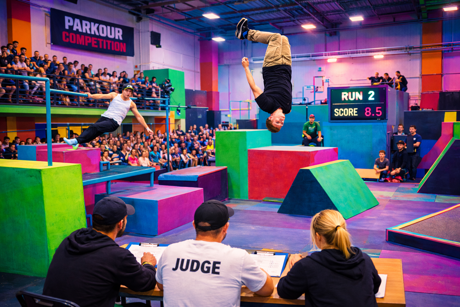 Create and run parkour events in one place